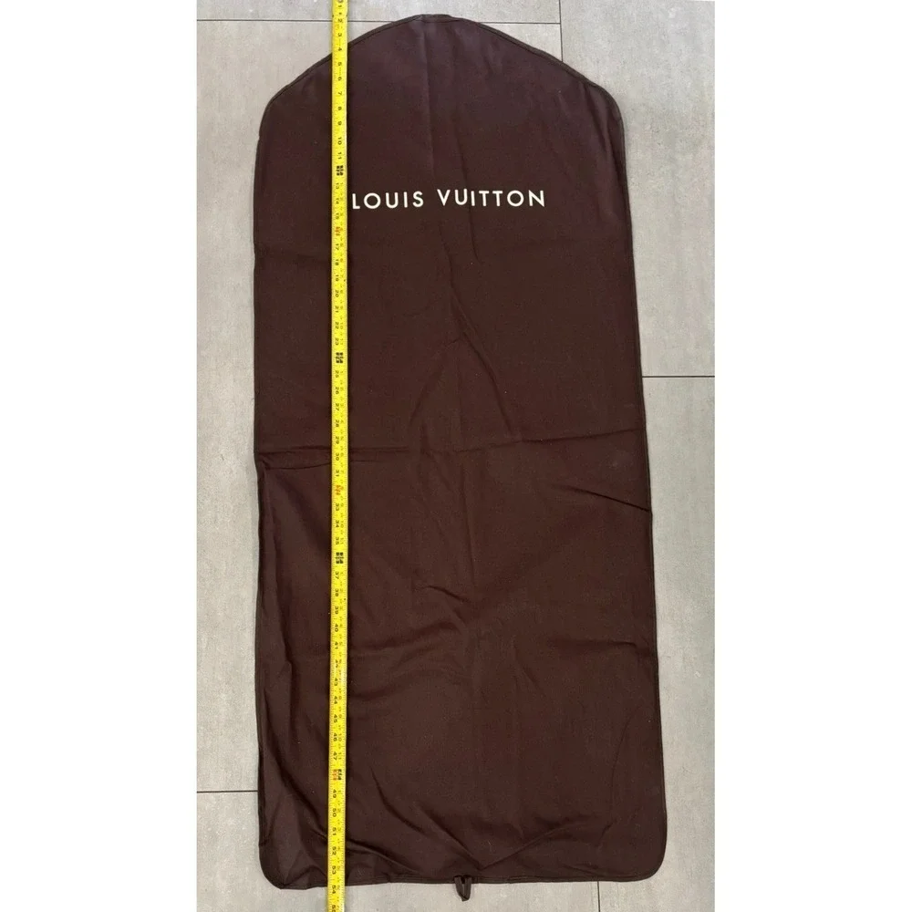 Louis Vuitton Brown Cotton Canvas Garment Bag Suit Cover Travel 54x23